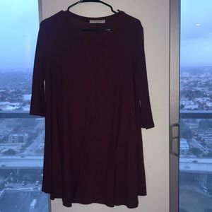 Maroon swing dress